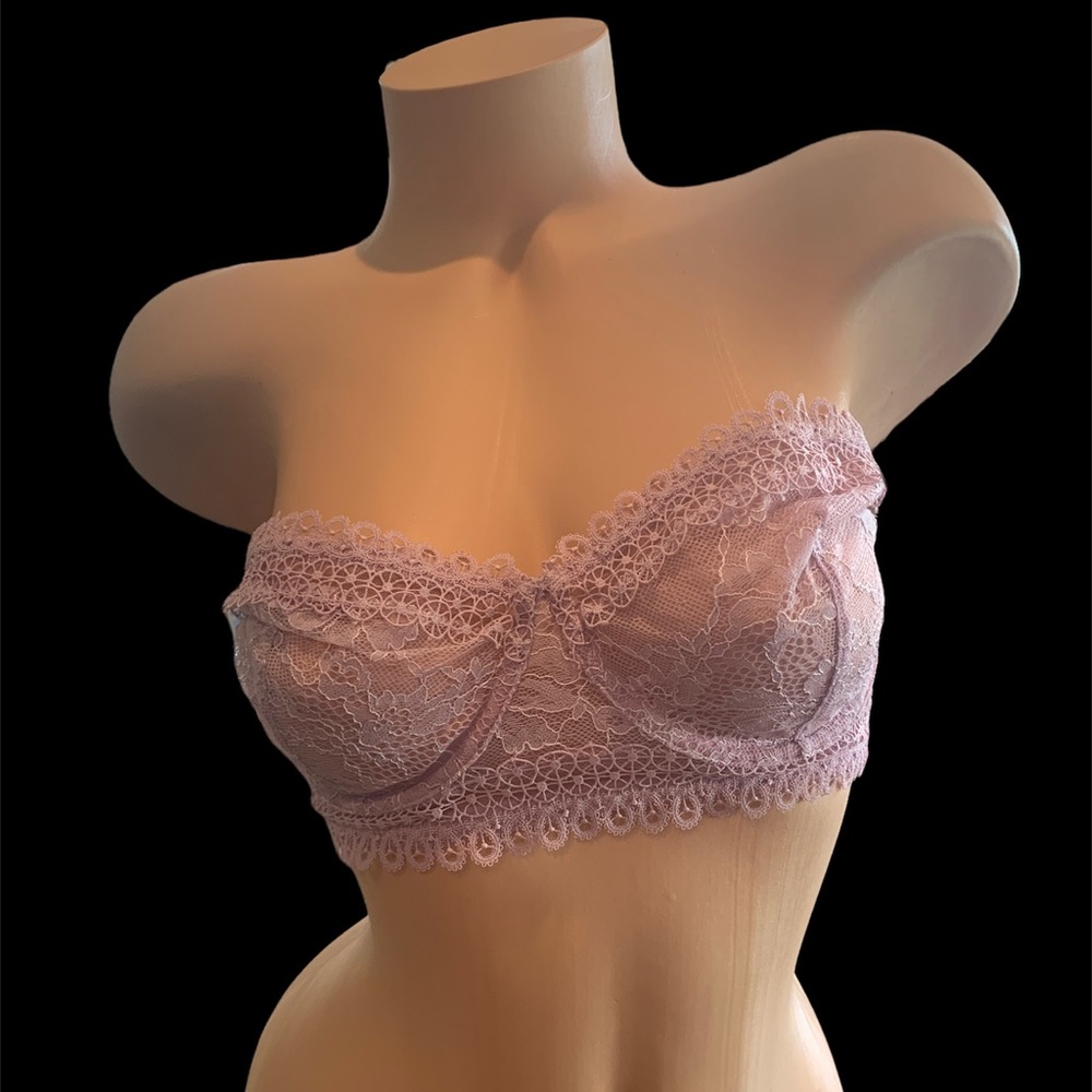 Victoria's Secret Unlined Strapless Lace Balconette